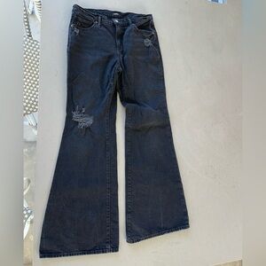 Express 70s Flare Midrise black jeans